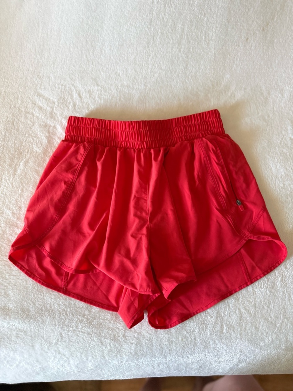 lola Red Women's Athletic Running Shorts with Elastic Waist